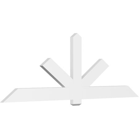 Ekena Millwork Kennewick Architectural Grade PVC Gable Bracket, 96"W x 32"H x 2"D x 6"F, 8/12 Pitch GBP096X32X0206KEN00